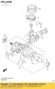 suzuki 1222817E000B0 manivela de rolamento - Lado inferior