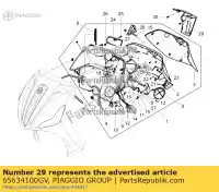 65634100GV, Piaggio Group, Cobrir     , Novo