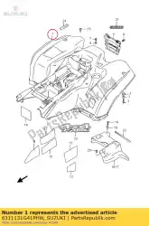 Here you can order the fender,rear from Suzuki, with part number 6311131G41PHW: