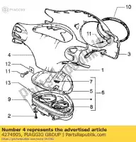 4274905, Piaggio Group, Cubierta del manillar trasero     , Nuevo