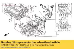 Aqui você pode pedir o sub cordão a em Honda , com o número da peça 32101MBWJ20: