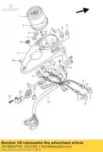 suzuki 3418826F00 almofada, speedom - Lado inferior