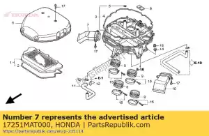 Honda 17251MAT000 kanaal, r. luchtfilter in. - Onderkant