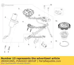 Aqui você pode pedir o plugue de cobertura em Piaggio Group , com o número da peça 2B0041865: