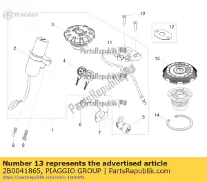 Piaggio Group 2B0041865 plugue de cobertura - Lado inferior