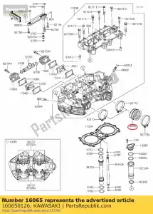 Kawasaki 160650126 portador-carburador - Lado inferior