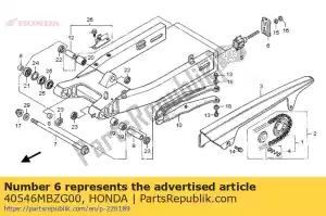 honda 40546MBZG00 placa, ajustador de corrente - Lado inferior