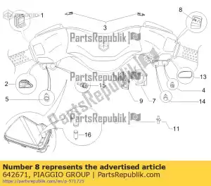 Piaggio Group 642671 engine stop switch - Bottom side