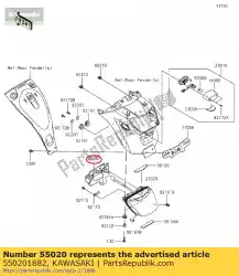 Qui puoi ordinare protezione, fanale posteriore en650aff da Kawasaki , con numero parte 550201882: