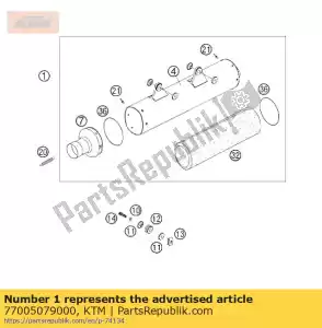 ktm 77005079000 silenziatore cpl. 2005 - Il fondo