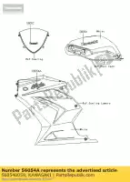 560540059, Kawasaki, marca, capota superior, ninja ex250k8 kawasaki ninja 250 2008 2009 2010 2011, Novo