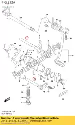 Here you can order the shaft,gear sha. From Suzuki, with part number 2541114331: