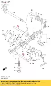 suzuki 2541114331 arbre, engrenage sha. - La partie au fond