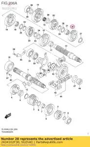 suzuki 2434102F30 24341-02f30 - Bottom side