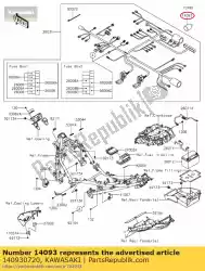 Here you can order the 01 cover,harness from Kawasaki, with part number 140930720: