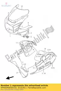 Suzuki 9440046E6033J cowling, body - Bottom side