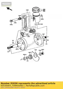 kawasaki 92036003 borgring-zuigerpen ke125-a8 - Onderkant