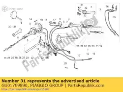 Tutaj możesz zamówić lusterko wsteczne lewe od Piaggio Group , z numerem części GU01769890: