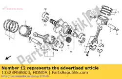 Tutaj możesz zamówić ? O? Ysko a, wa? Korbowy r. Bok (niebieski) od Honda , z numerem części 13323MBB003: