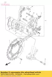 Tutaj możesz zamówić zestaw uszczelek zacisku od Yamaha , z numerem części 5KM258031000: