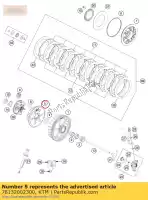 78132002300, KTM, moyeu d'embrayage gasgas husqvarna ktm  exc freeride rally sx xc xcf 250 300 350 450 500 501 2012 2014 2015 2016 2017 2018 2019 2020 2021, Nouveau