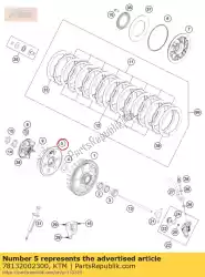 Qui puoi ordinare mozzo frizione da KTM , con numero parte 78132002300: