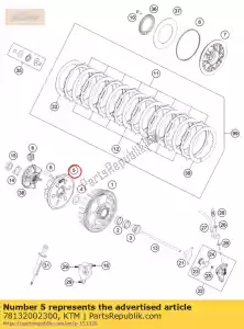 ktm 78132002300 clutch hub - Bottom side