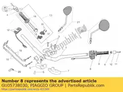 Aquí puede pedir lh selector de luces de Piaggio Group , con el número de pieza GU05738030: