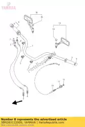 kabel, gas 2 van Yamaha, met onderdeel nummer 5BN263122000, bestel je hier online: