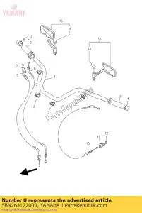 yamaha 5BN263122000 kabel, gas 2 - Onderkant