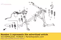 50150MALE00, Honda, brkt., béquille latérale honda cbr  f cbr600f 600 , Nouveau