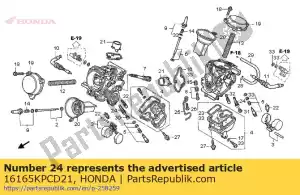 Honda 16165KPCD21 soporte, chorro de aguja - Lado inferior