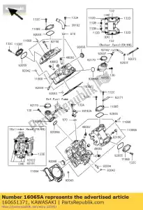 Kawasaki 160651371 supporto-carburatore, rr - Il fondo