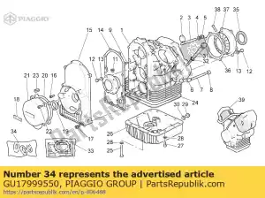 Piaggio Group GU17999550 kit de joint d'huile moteur - La partie au fond