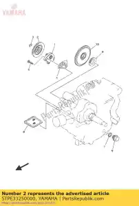 yamaha 5TPE33250000 engrenage, entraîné par pompe (jupiter z) - La partie au fond