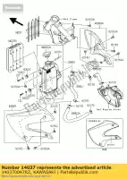 140370047RZ, Kawasaki, schermo, rh, bianco klx300a6f kawasaki klx kx 60 65 300 1997 1998 1999 2000 2001 2002 2003 2005 2006 2007 2008, Nuovo