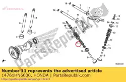 veer, klep binnen van Honda, met onderdeel nummer 14761HN6000, bestel je hier online: