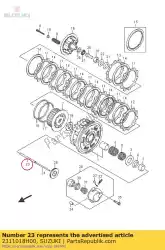 Here you can order the rod,clutch push from Suzuki, with part number 2311018H00: