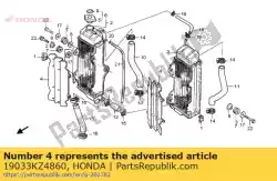 Ici, vous pouvez commander le calandre, radiateur auprès de Honda , avec le numéro de pièce 19033KZ4860: