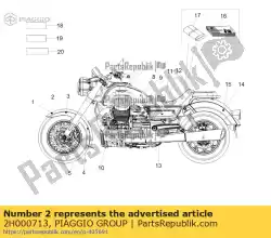 Aquí puede pedir calcomanías guardabarros delantero derecho de Piaggio Group , con el número de pieza 2H000713: