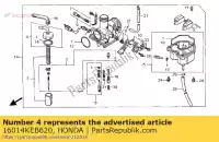 16014KEB620, Honda, topowy zestaw honda ca 125 1995 1996 1997 1998 1999, Nowy