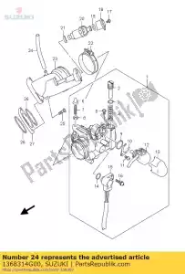 suzuki 1368314G00 manguera - Lado inferior