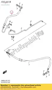 Suzuki 6920026J00 hose assy,rr br - Bottom side