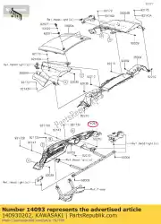 Aqui você pode pedir o 01 tampa, fr grelha em Kawasaki , com o número da peça 140930202: