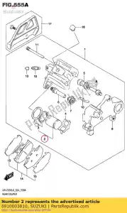 Suzuki 6910003810 zuiger set - Onderkant