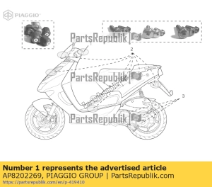 aprilia AP8202269 para przeciwwagi. niebieski ergal - Dół