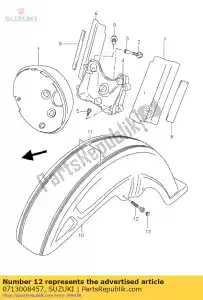 suzuki 0713008457 bolt - Bottom side