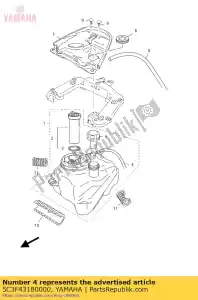 yamaha 5C3F43180000 pijp, overloop - Onderkant