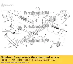 Piaggio Group 883001 entrega de transmissão de gás - Lado inferior