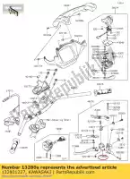 132801227, Kawasaki, houder, hendel, links kawasaki kvf650 prairie kvf360 4x4 kvf750 eps brute force 650 4x4i 750 epsgef epshef gff hff camo 360 , Nieuw